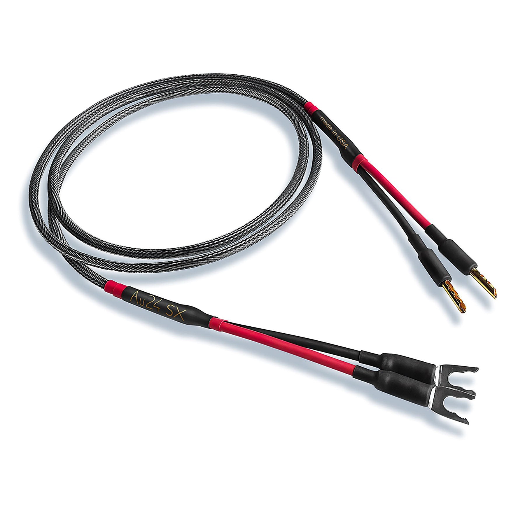 Audience Au24 SX Single-wire Banana - Spade Speaker Cables - 9.0m (pair)