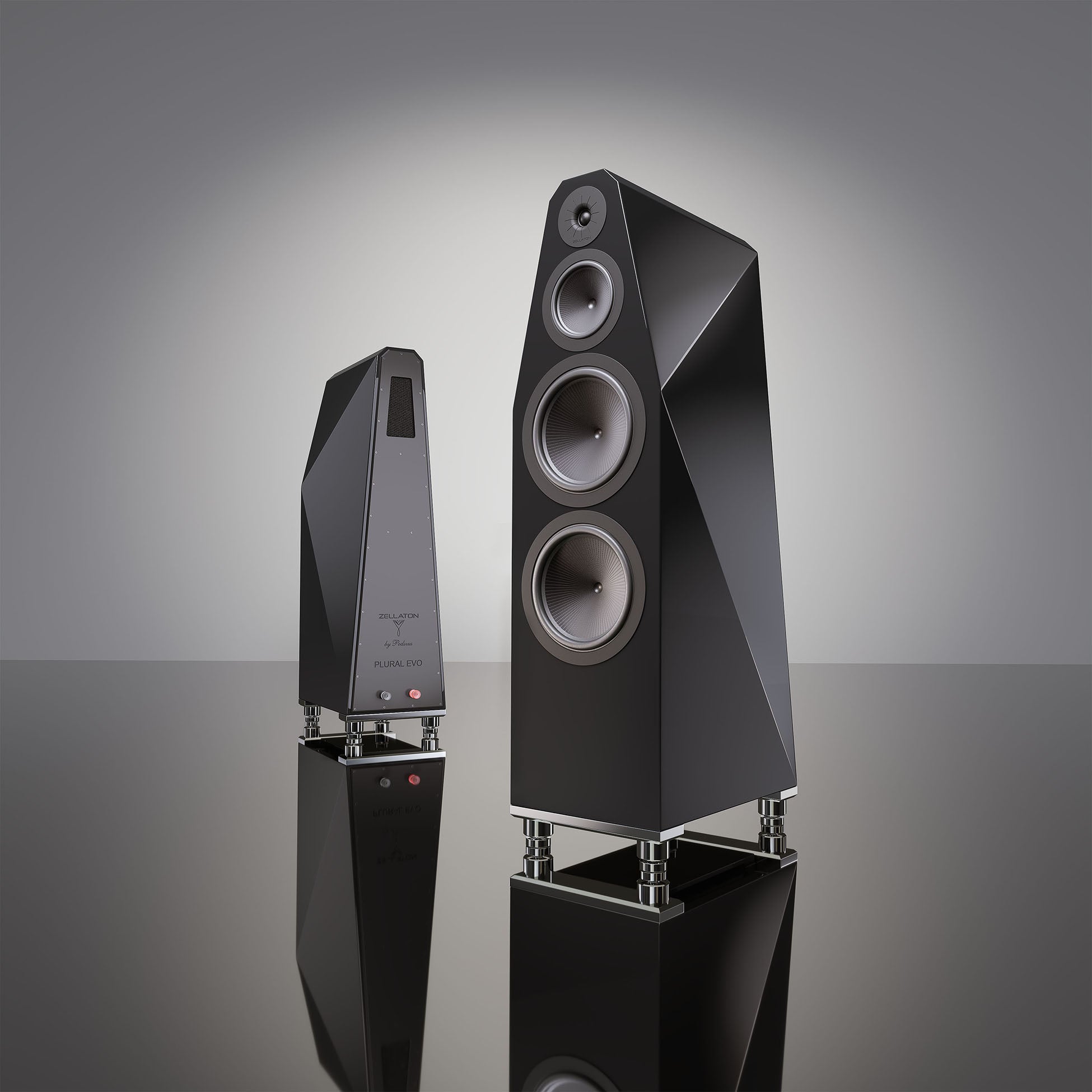 Zellaton Evo Series Plural 3-Way Floorstanding Speaker System - Piano Black (pair)