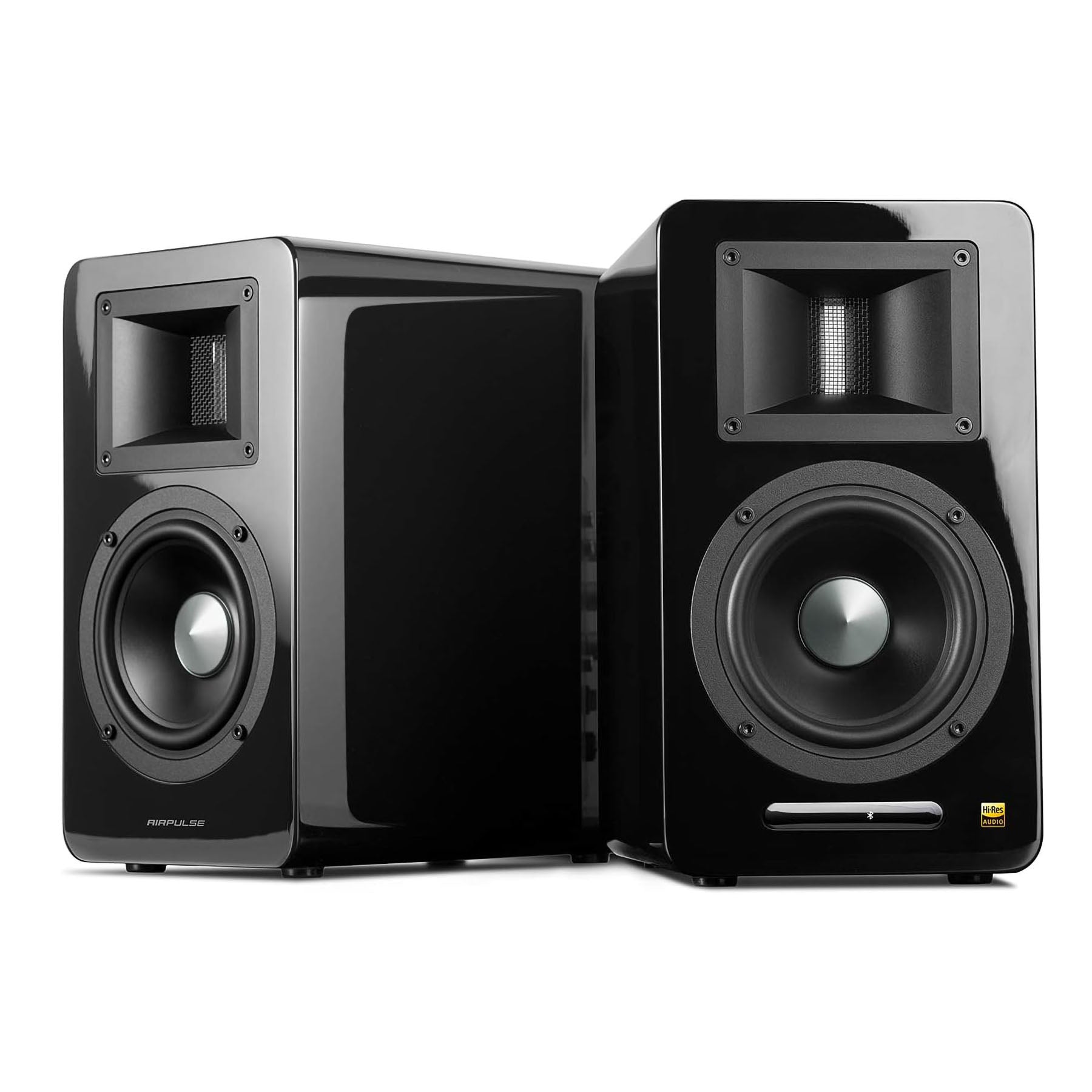Airpulse A100 Active Bluetooth Speakers with Hi-Res Audio (pair) - Black [Ex-display]