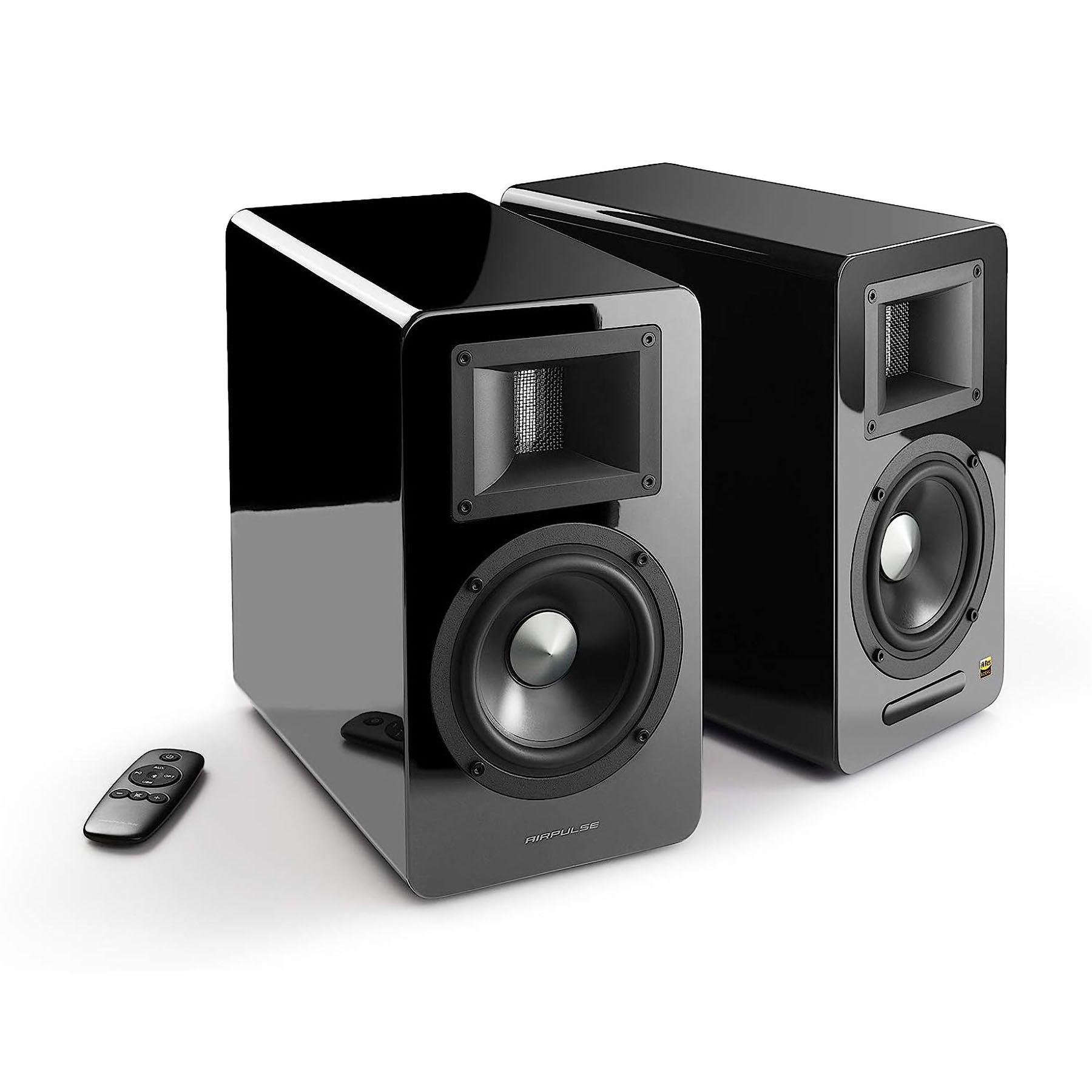 Airpulse A100 Active Bluetooth Speakers with Hi-Res Audio (pair) - Black [Ex-display]
