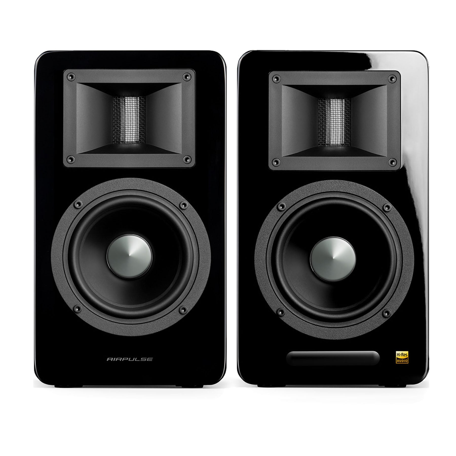 Airpulse A100 Active Bluetooth Speakers with Hi-Res Audio (pair) - Black [Ex-display]