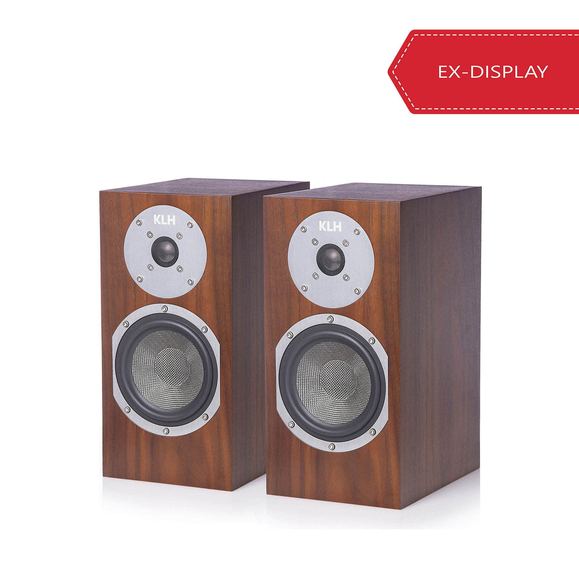 KLH Albany Bookshelf Speakers (pair) - Walnut [Ex-display]