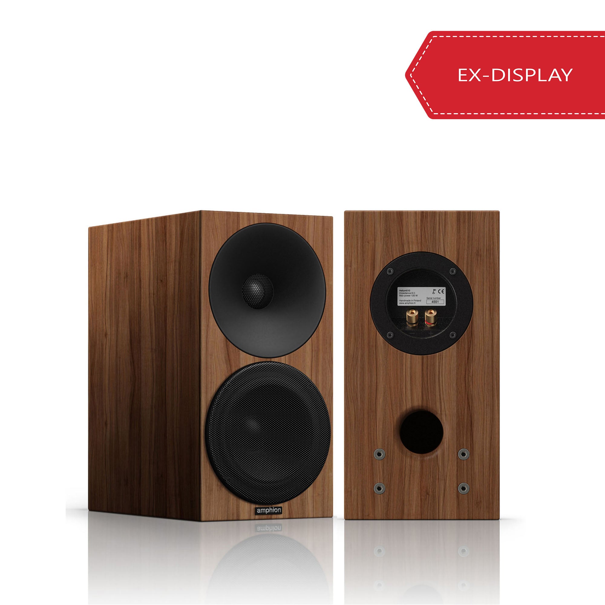 Amphion Helium510 Bookshelf Speakers (pair) - Walnut [Ex-display]