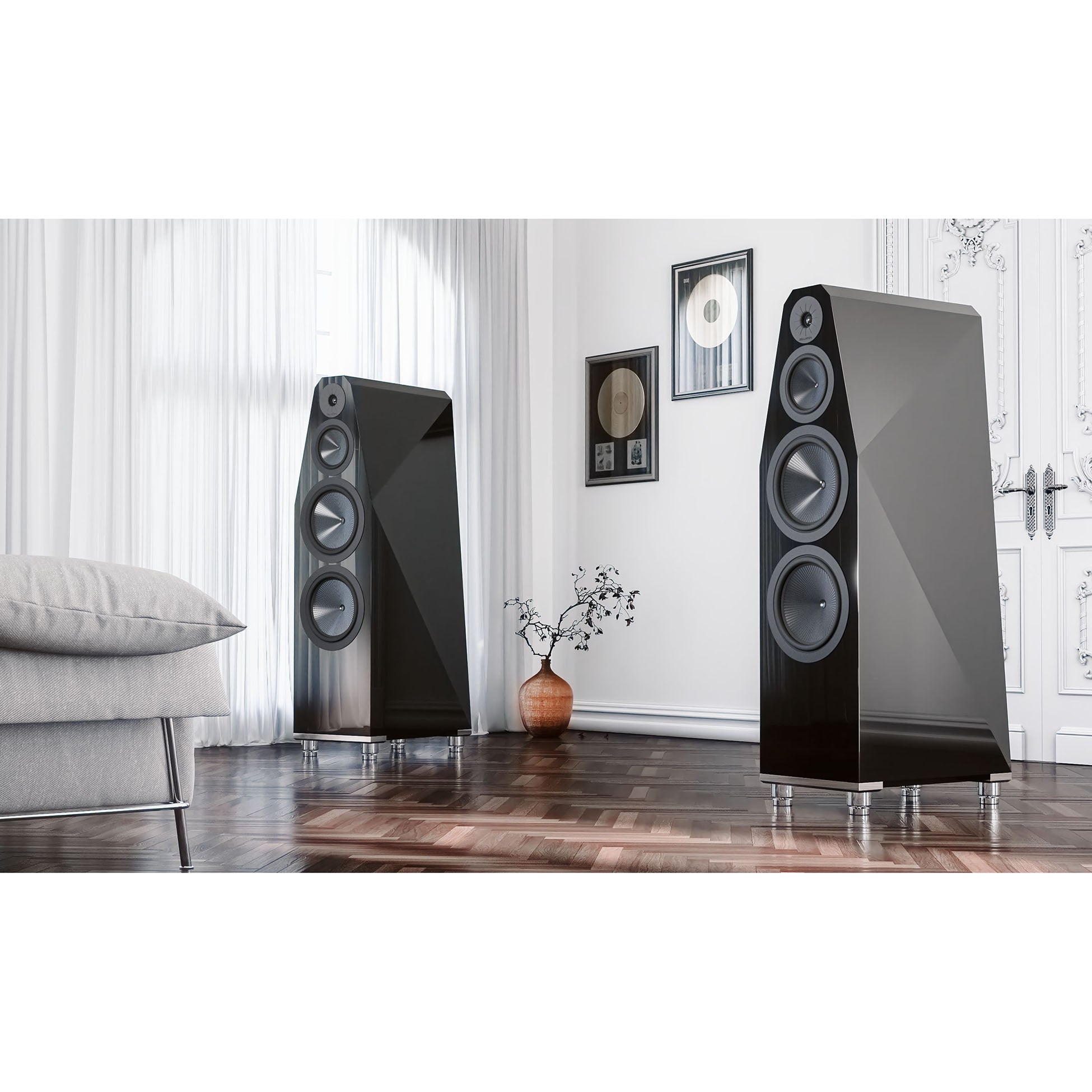 Zellaton Evo Series Plural 3-Way Floorstanding Speaker System - Piano Black (pair)